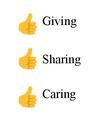Giving, Sharing, Caring