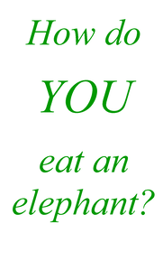 How do YOU eat an elephant? Linda Ledwidge, Free Flo Living, Mallorca, Majorca